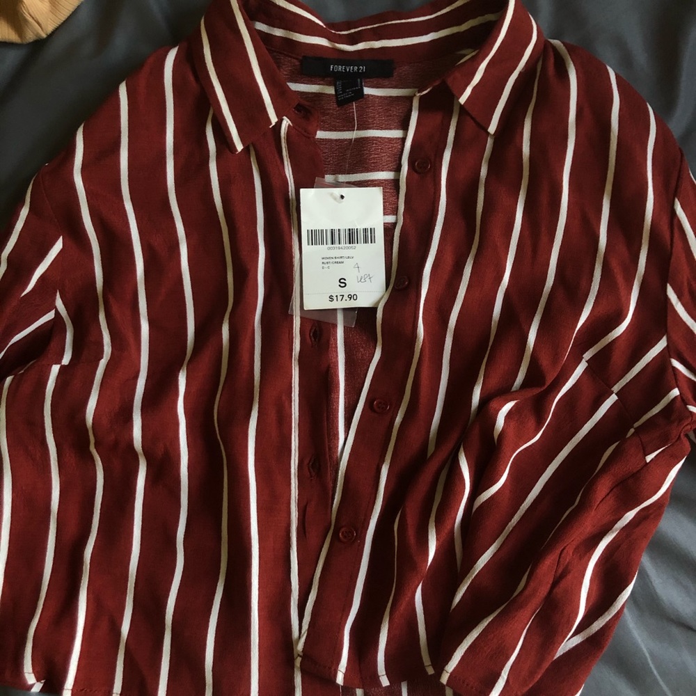 Striped button down top - Picture 2 of 3